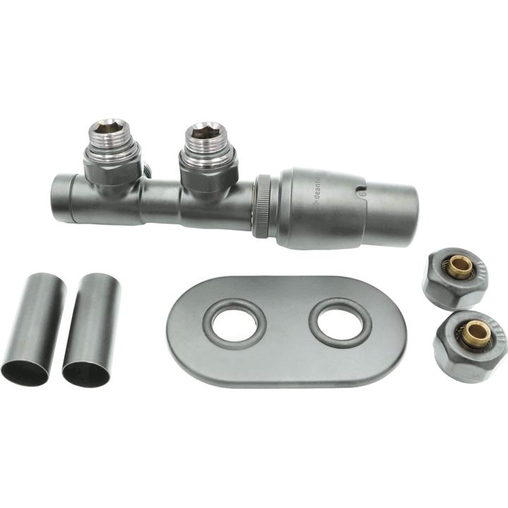 ZAWÓR TERMOSTATYCZNY DO GRZEJNIKA, PRAWY, STALOWY MAT, PEX  AGI_FZP1