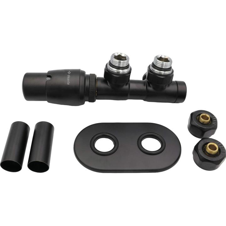 ZAWÓR TERMOSTATYCZNY DO GRZEJNIKA, LEWY, CZARNY MAT, PEX  AGI_NZL1