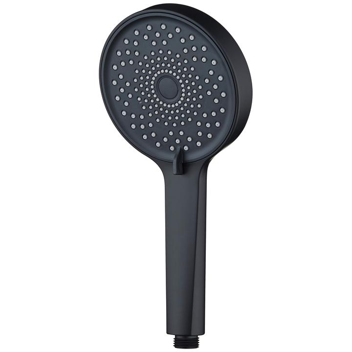 SŁUCHAWKA NATRYSKOWA OKRĄGŁA ALPINIA 3-FUNKCYJNA NERO - NOWOŚĆ  NGA_N5RS