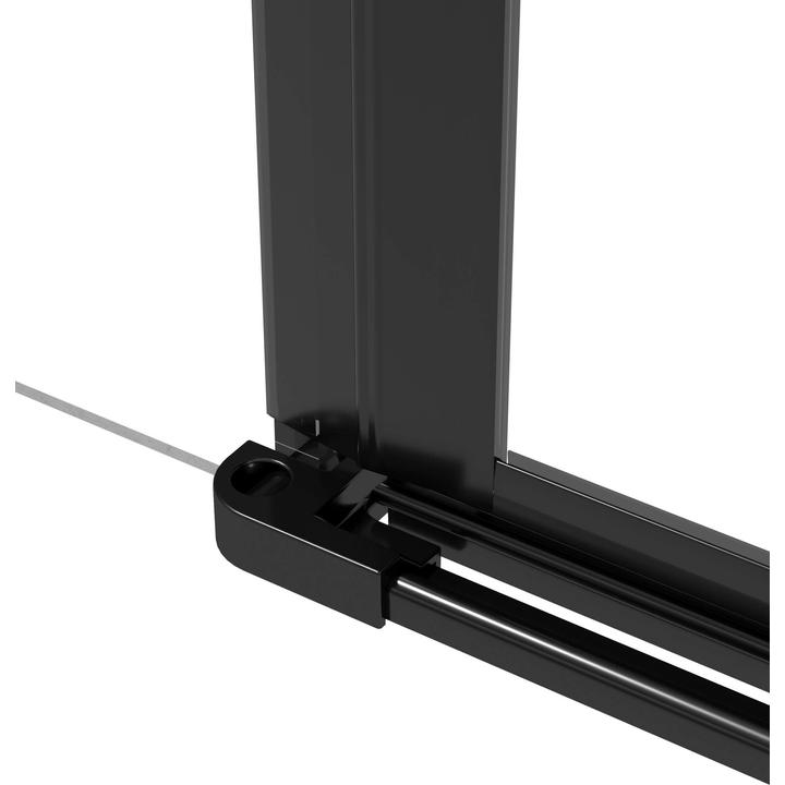 KOMPONENTY KERRIA PLUS DO ZESTAWU WALK-IN + DRZWI (ZABUDOWA WNĘKI) NERO  KTS_N11X