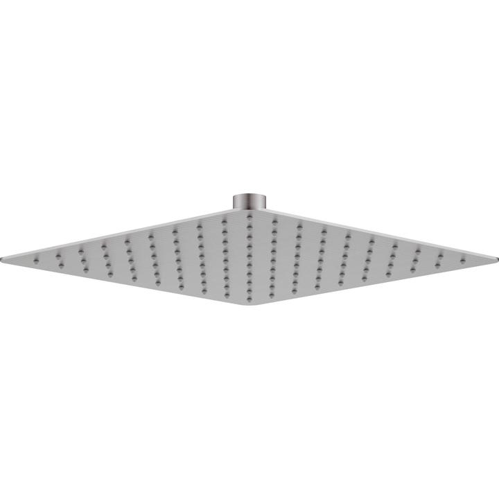 CASCADA STAL SZCZOTKOWANA GŁOWICA NATRYSKOWA STALOWA KWADRATOWA 250x250 MM  NAC_F02K