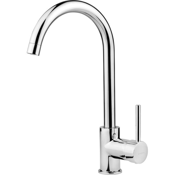 BAT. ASTER CHROM ZLEWOZMYWAKOWA Z WYLEWKĄ "U" Z ECO AERATOREM BCAE062M