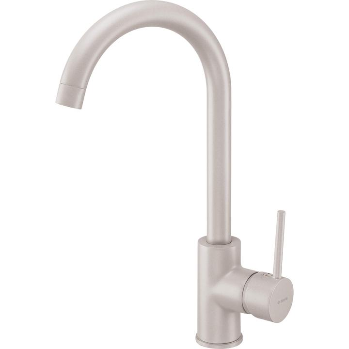 BAT. NEMEZJA BEŻOWY GRANIT ZLEWOZMYWAKOWA Z WYLEWKĄ "U" BEN_562M