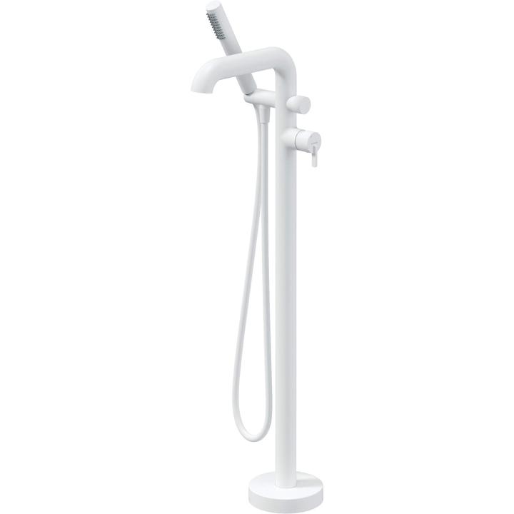 BAT. SILIA BIANCO WANNOWA WOLNOSTOJĄCA Z KOMPLETEM NATRYSKOWYM  BQS_A17M