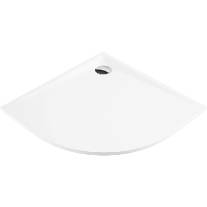 BRODZIK KERRIA PLUS PÓŁOKRĄGŁY BIAŁY AKRYLOWY 80 CM SOLID PLUS - NOWOŚĆ  KTS_054B