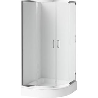 KABINA FUNKIA PÓŁOKRĄGŁA, SZKŁO TRANSPARENTNE 80X80 CM  B7KYP_052K