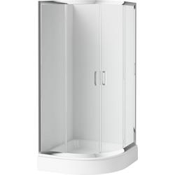 KABINA FUNKIA PÓŁOKRĄGŁA, SZKŁO TRANSPARENTNE 80X80 CM  B7KYP_052K