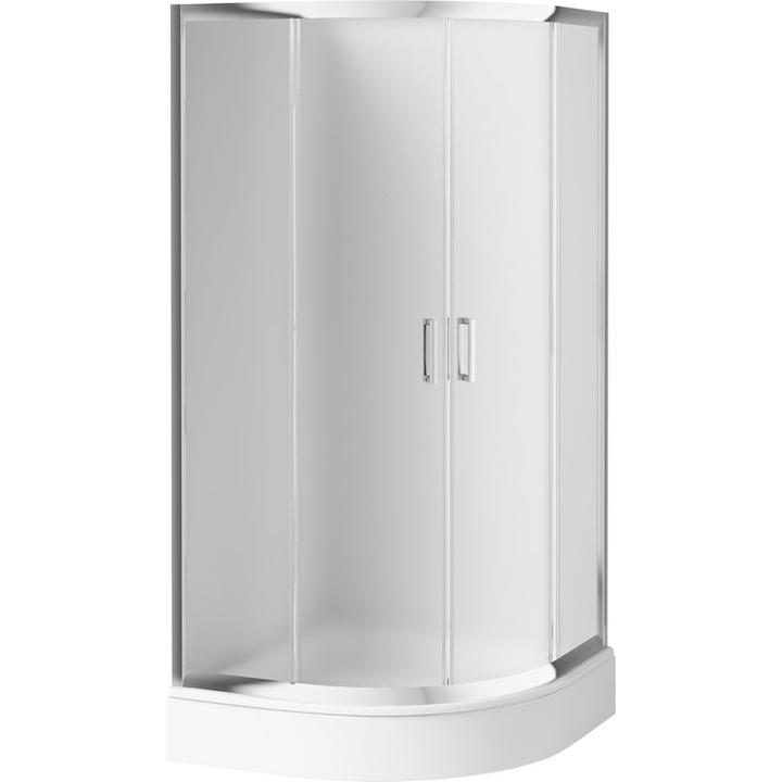 KABINA FUNKIA PÓŁOKRĄGŁA, SZKŁO SZRONIONE, 80X80 CM  B7KYP_652K