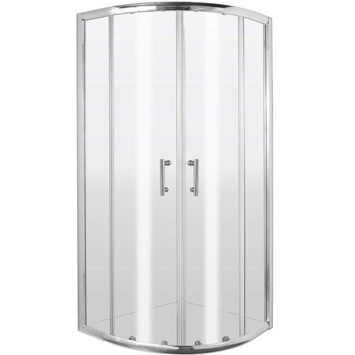 KABINA JASMIN PLUS PÓŁOKRĄGŁA SZKŁO TRANSPARENTNE Z POWŁOKĄ 90x90x190 CM - NOWOŚĆ  KTJ_051P