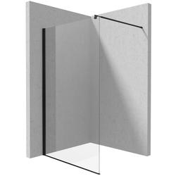 ŚCIANKA KERRIA PLUS WALK IN NERO 140 CM Z POWŁOKĄ, SZKŁO TOTALWHITE  KTS_N34P