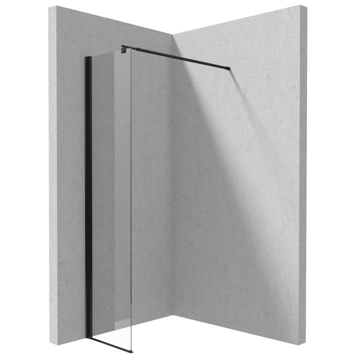 ŚCIANKA KERRIA PLUS WALK IN NERO 40 CM Z POWŁOKĄ, SZKŁO TOTALWHITE  KTS_N84P