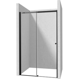 DRZWI PRZESUWNE KERRIA PLUS NERO 130 CM Z POWŁOKĄ, SZKŁO TOTALWHITE  KTSPN13P