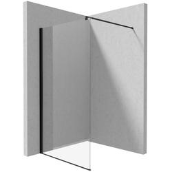 ŚCIANKA KERRIA PLUS WALK IN NERO 110CM Z POWŁOKĄ SZKŁO TOTALWHITE - NOWOŚĆ  KTS_N31P