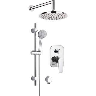KOMPLET PODTYNKOWY NATRYSKOWY ALPINIA CHROM Z DRĄŻKIEM  NAC_09GA