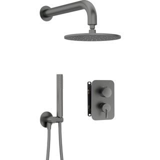 KOMPLET PODTYNKOWY NATRYSKOWY SILIA TITANIUM Z BOXEM MIESZACZOWYM Z GŁOWICĄ NATRYSKOWĄ  BXYYDQSM