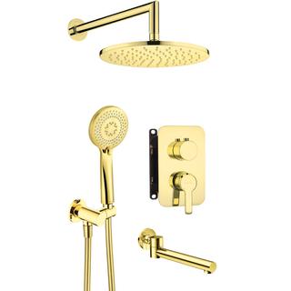 KOMPLET PODTYNKOWY WANNOWY ARNIKA GOLD Z BOXEM MIESZACZOWYM  BXYYZQAM