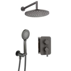 KOMPLET PODTYNKOWY NATRYSKOWY ARNIKA TITANIUM Z BOXEM MIESZACZOWYM BXYZDQAM