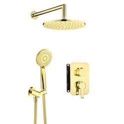KOMPLET PODTYNKOWY NATRYSKOWY ARNIKA GOLD Z BOXEM MIESZACZOWYM   BXYZZQAM