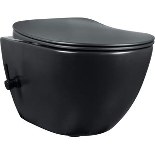 MISKA WC Z FUNKCJĄ BIDETU PEONIA NERO WISZĄCA Z DESKĄ, BATERIA MIESZACZOWA  CBP_NWPW