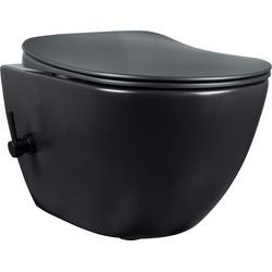 MISKA WC Z FUNKCJĄ BIDETU PEONIA NERO WISZĄCA Z DESKĄ, BATERIA MIESZACZOWA  CBP_NWPW
