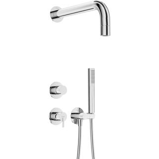 KOMPLET PODTYNKOWY NATRYSKOWY SILIA CHROM Z GŁÓWKĄ NATRYSKOWĄ  NQS_09XK