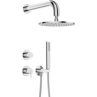 KOMPLET PODTYNKOWY NATRYSKOWY SILIA CHROM Z GŁOWICĄ NATRYSKOWĄ  NQS_09YK