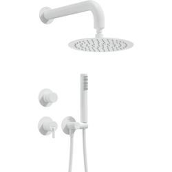 KOMPLET PODTYNKOWY NATRYSKOWY SILIA BIANCO Z GŁOWICĄ NATRYSKOWĄ  NQS_A9YK