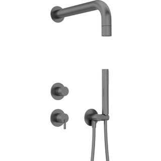 KOMPLET PODTYNKOWY NATRYSKOWY SILIA TITANIUM Z GŁÓWKĄ NATRYSKOWĄ  NQS_D9XK