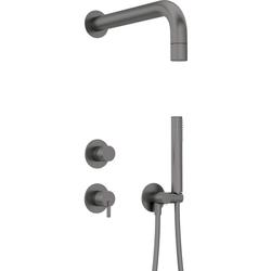 KOMPLET PODTYNKOWY NATRYSKOWY SILIA TITANIUM Z GŁÓWKĄ NATRYSKOWĄ  NQS_D9XK