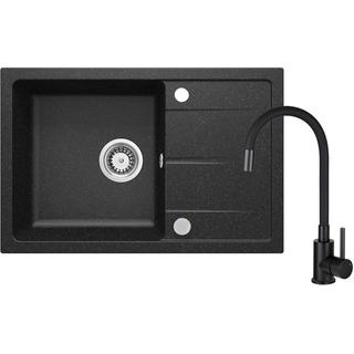 SET: ZLEW GRANITOWY ZDR2113 GRAFITOWY + BATERIA BOC_N72M NERO ZRDP2113