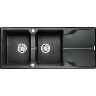 ZLEW.ANDANTE GRAFITOWY GRANIT 2K Z/O 1160X500X210, 3,5"+SPACE SAVER   B7ZQN_2213