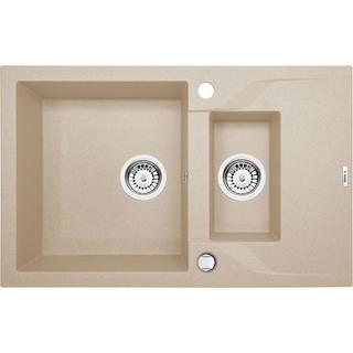 ZLEW. ANDANTE PIASKOWY GRANIT 1,5K Z/O 780X490X190, 3,5" + OSPRZĘT SPACE SAVER B7ZQN_7513