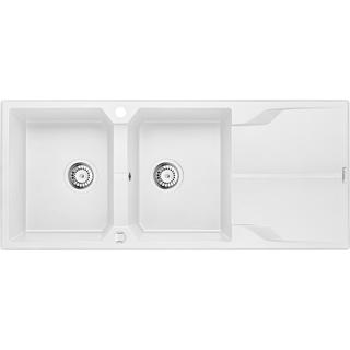 ZLEW.ANDANTE ALABASTER GRANIT 2K Z/O 1160X500X210, 3,5"+SPACE SAVER - NOWOŚĆ B7ZQN_A213