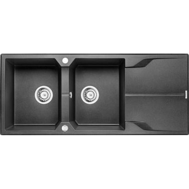 ZLEW.ANDANTE GRAFIT MET.GRANIT 2K Z/O 1160X500X210,3,5"+SPACE SAVER   B7ZQN_G213