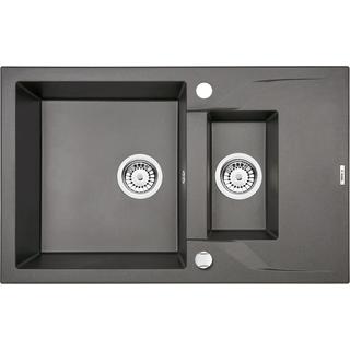 ZLEW.ANDANTE ANTRACYT MET. GRANIT 1,5K Z/O 780X490X194+SPACE SAVER - NOWOŚĆ B7ZQN_T513