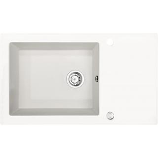ZLEW.CAPELLA ALABASTER+SZKŁO-BIAŁY, D 860X500X200 + SPACE SAVER B7ZSC_AW2C