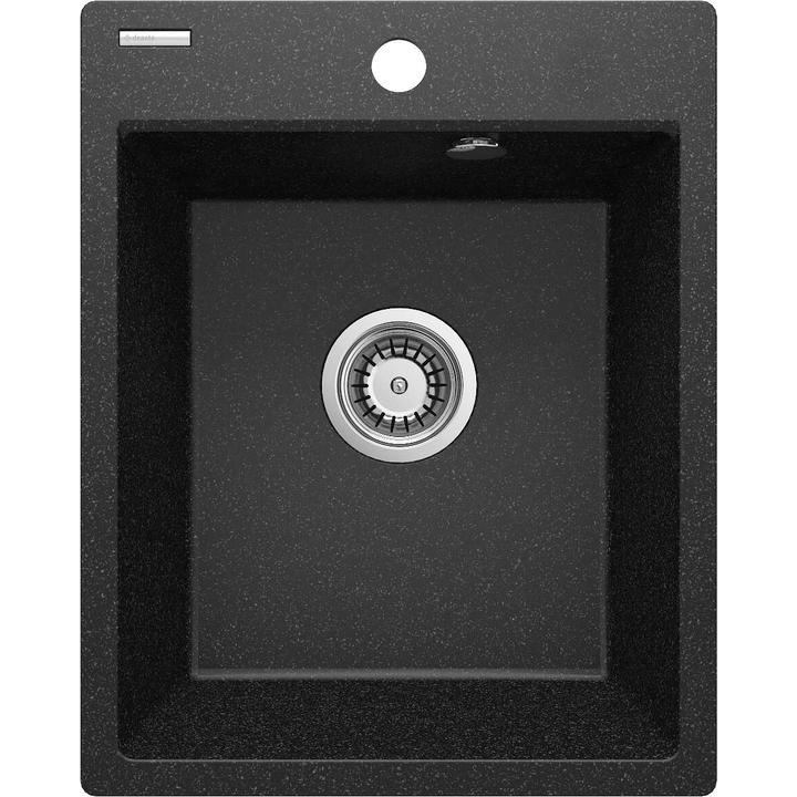 ZLEW. CORIO GRAFIT GRANIT 1K B/O 400x500x211, 3,5" + OSPRZĘT SPACE-SAVER  ZRC_2103