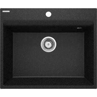 ZLEW. CORIO GRAFIT GRANIT 1K B/O 600x500x216 3,5" + OSPRZĘT SPACE-SAVER  ZRC_210A