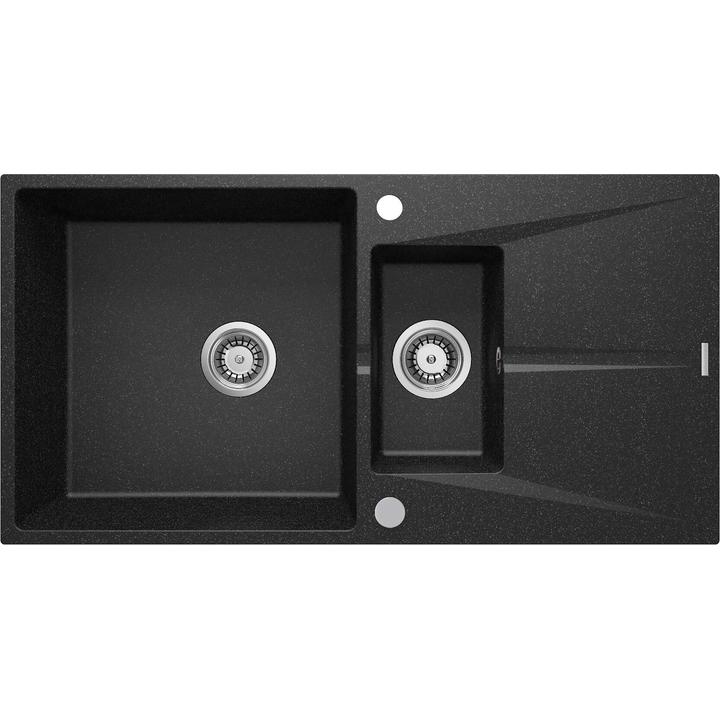 ZLEW. CORIO GRAFIT.GRANIT 1,5K Z/O 970x500x215, 3,5" + OSPRZĘT SPACE-SAVER + ZAŚLEPKA OTWORU  ZRC_2513