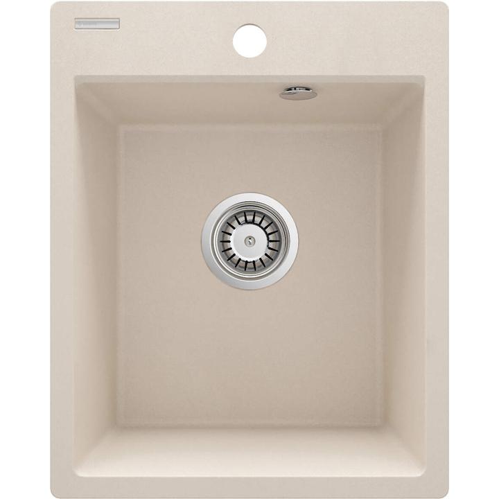 ZLEW. CORIO BEŻOWY GRANIT 1K B/O 400x500x211, 3,5" + OSPRZĘT SPACE-SAVER  ZRC_5103