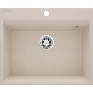 ZLEW. CORIO BEŻOWY GRANIT 1K B/O 600x500x216, 3,5" + OSPRZĘT SPACE-SAVER  ZRC_510A