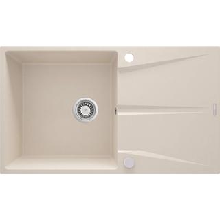 ZLEW. CORIO BEŻOWY GRANIT 1K Z/O 860x500x216, 3,5" + OSPRZĘT SPACE-SAVER + ZAŚLEPKA OTWORU  ZRC_511A