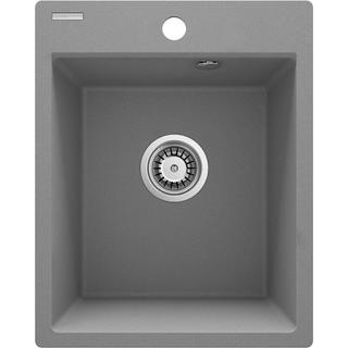 ZLEW. CORIO SZARY METALIK GRANIT 1K B/O 400x500x211, 3,5" + OSPRZĘT SPACE-SAVER  ZRC_S103