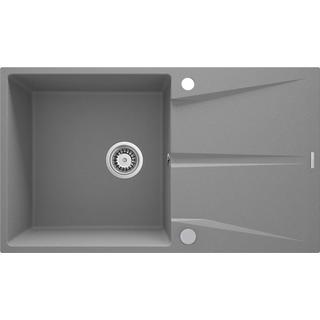 ZLEW. CORIO SZARY METALIK GRANIT 1K Z/O 860x500x216, 3,5" + OSPRZĘT SPACE-SAVER + ZAŚLEPKA OTWORU  ZRC_S11A