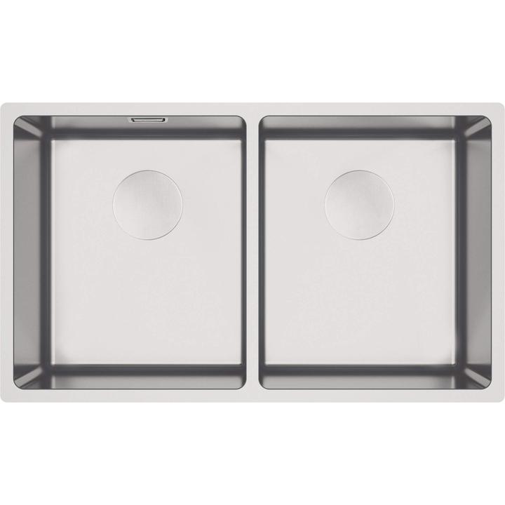 ZLEW. PODBLATOWY EGERIA STAL SZCZOTKOWANA 2K B/O, 740x440x200 + OSPRZĘT SPACE-SAVER  ZPE_020A