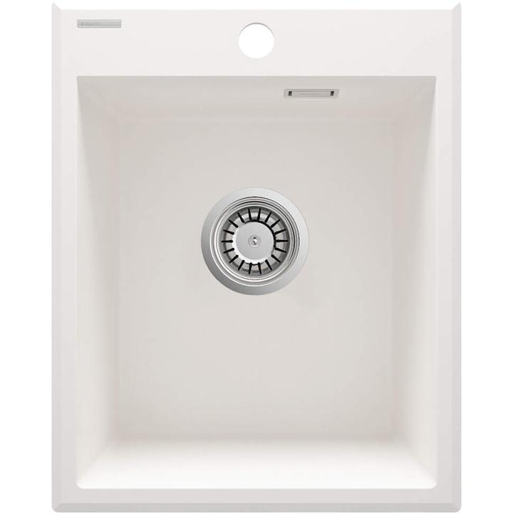 ZLEW. ERIDAN ALABASTER GRANIT 1K 400X500X212, 3,5" + OSPRZĘT SPACE SAVER LUX  ZQE_A104