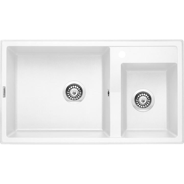 ZLEW. ERIDAN ALABASTER GRANIT 2K 880X500X200 + SPACE SAVER   B7ZQE_A20B