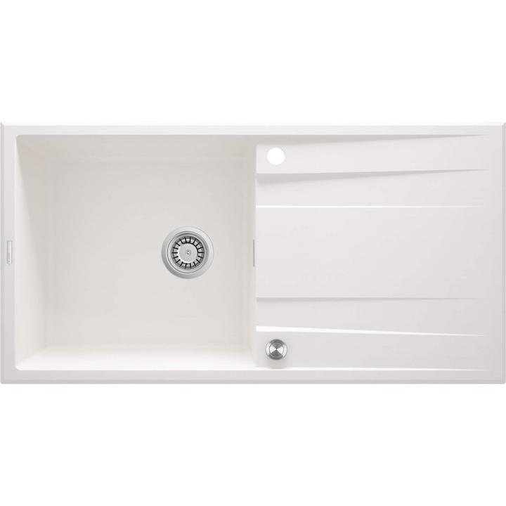 ZLEW. ERIDAN ALABASTER GRANIT 1K Z/O 1000X520X203, 3,5" + OSPRZĘT SPACE SAVER LUX  ZQE_A713