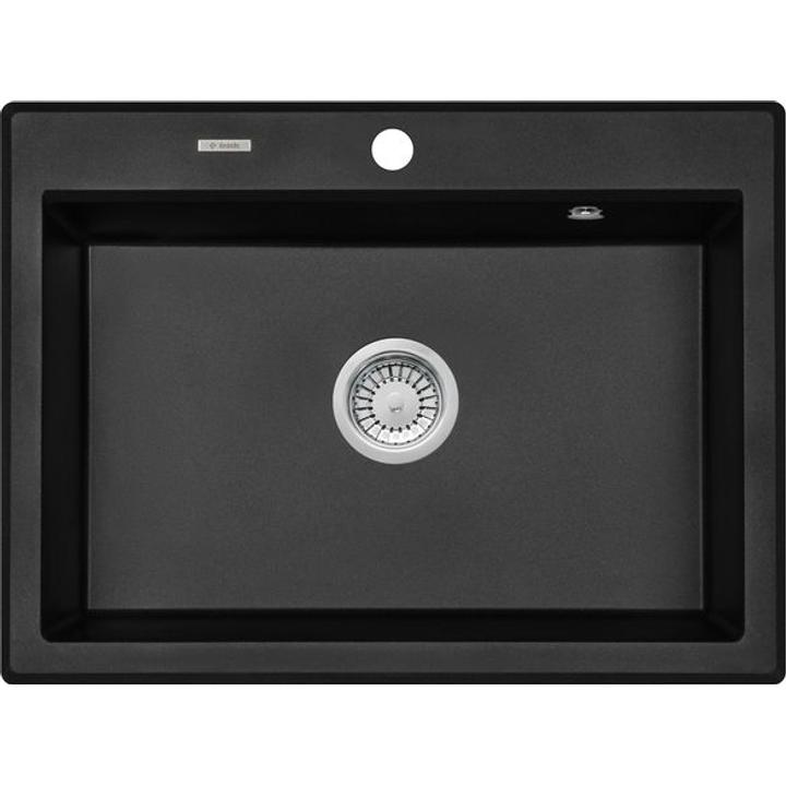 ZLEW. ERIDAN GRAFIT METALIK GRANIT 1K 700X520X197 + SPACE SAVER B7ZQE_G103