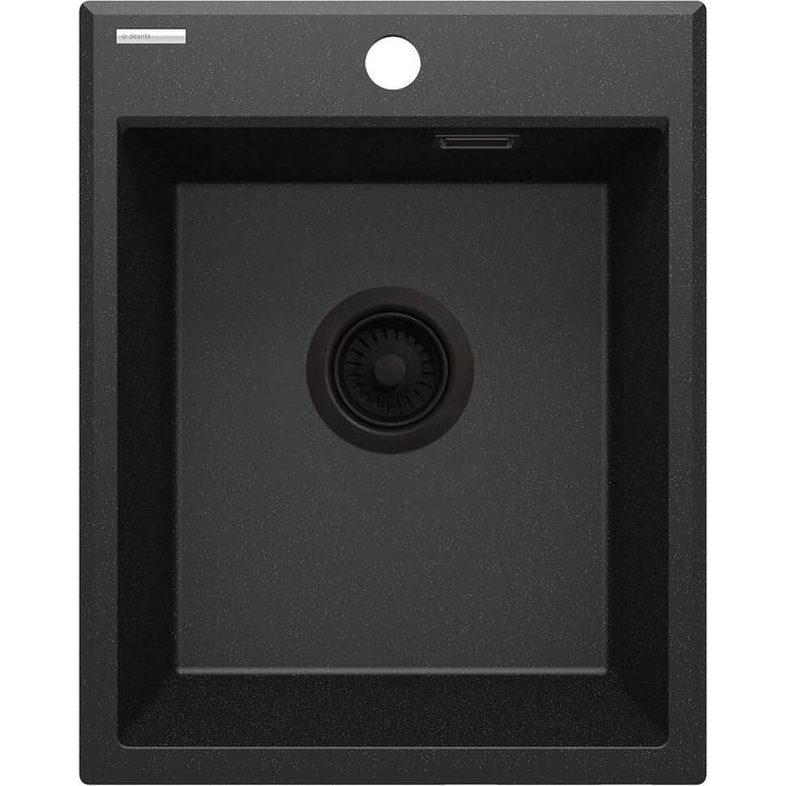 ZLEW. ERIDAN GRAFIT METALIK GRANIT 1K 400X500X212, 3,5" + OSPRZĘT SPACE SAVER LUX  ZQE_G104